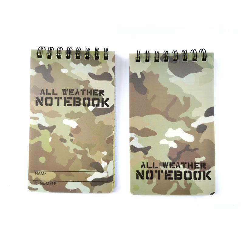 2pcs Camouflage Waterproof Notepad Outdoor All-Weather Notebook
