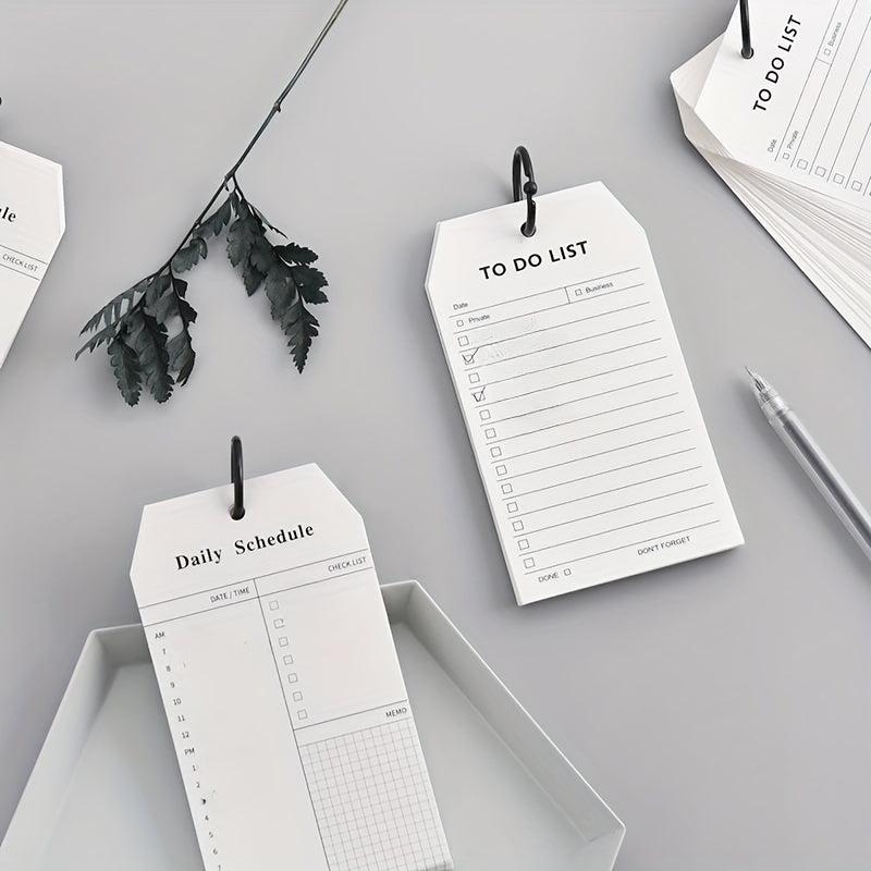 52 Pages Loose Leaf Notepad Portable Memo Buckle Style Schedule