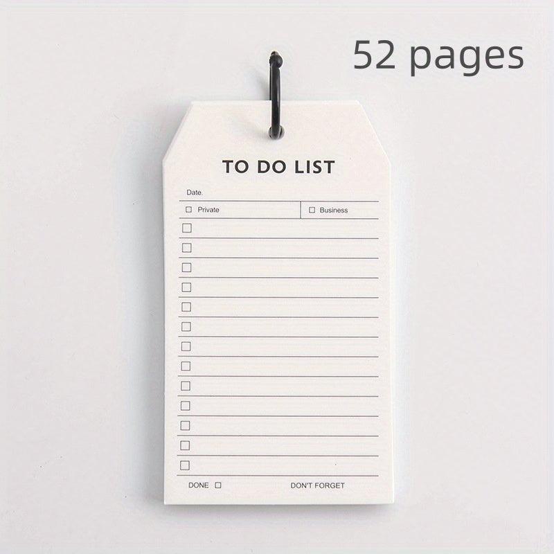 52 Pages Loose Leaf Notepad Portable Memo Buckle Style Schedule
