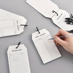 52 Pages Loose Leaf Notepad Portable Memo Buckle Style Schedule