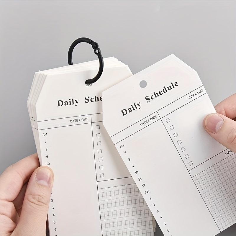 52 Pages Loose Leaf Notepad Portable Memo Buckle Style Schedule