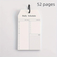 52 Pages Loose Leaf Notepad Portable Memo Buckle Style Schedule
