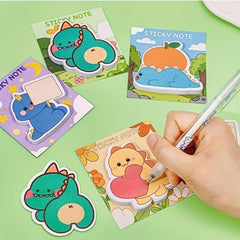Cartoon Dinosaur Sticky Notes Memo Pad for Office & Students