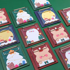 Christmas Ins Board Clip Memo Pad Student Cartoon Non sticky Message Memo Paper