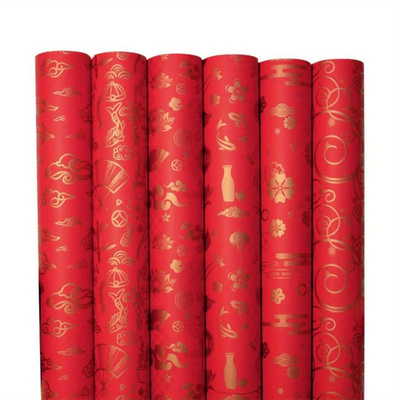 6pcs Holiday Gift Wrapping Papers Universal Decoration Paper