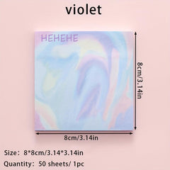 50 Gradient Sticky Notes 3.3in Student Stationery Hand Tear Sticky Note