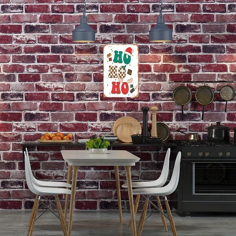 Christmas Metal Tin Signs 8''x12'' Retro Metal Tin Sign Santa Claus Decor