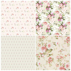 12pcs Flower Series Scrapbook Paper Background DIY Photo Album Art Card