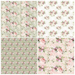 12pcs Flower Series Scrapbook Paper Background DIY Photo Album Art Card