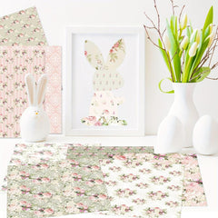 12pcs Flower Series Scrapbook Paper Background DIY Photo Album Art Card