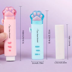 Cat Paw Eraser Girl Pencil Eraser Student Rubber Cartoon Pen Eraser