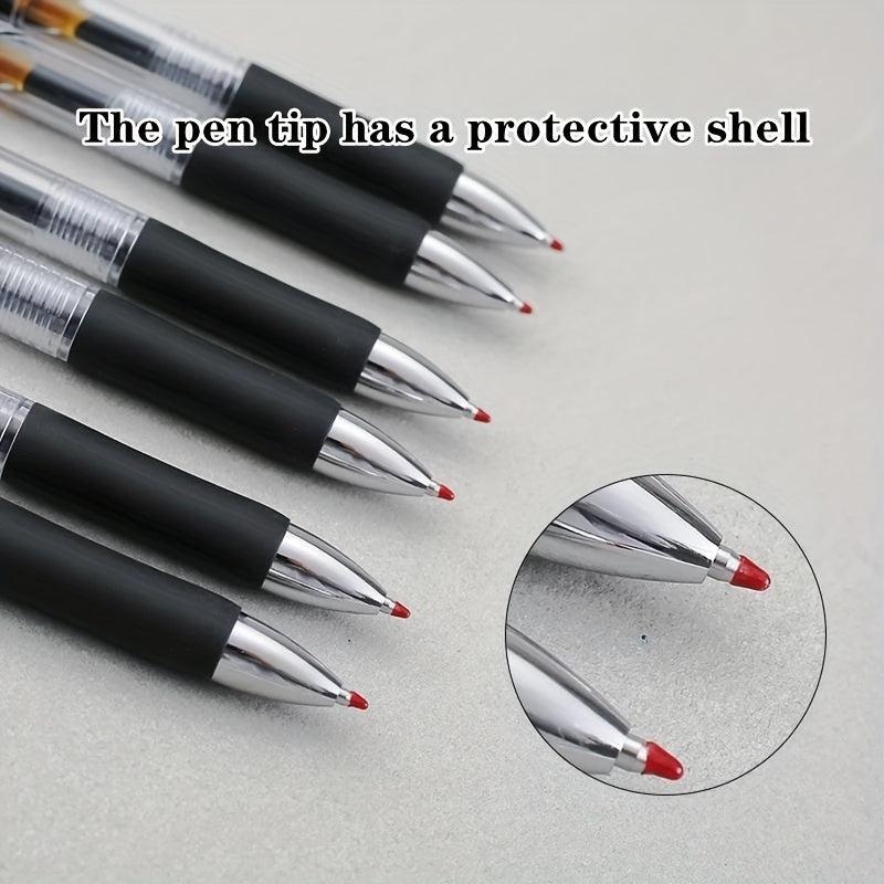 23pcs Retractable Ballpoint Pen 0.5mm Red Replaceable Refill School Supplies