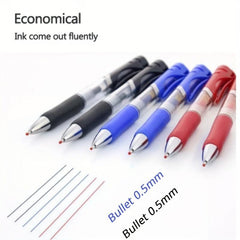 23pcs Retractable Ballpoint Pen 0.5mm Red Replaceable Refill School Supplies