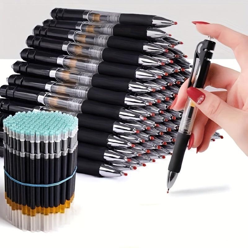 23pcs Retractable Ballpoint Pen 0.5mm Red Replaceable Refill School Supplies