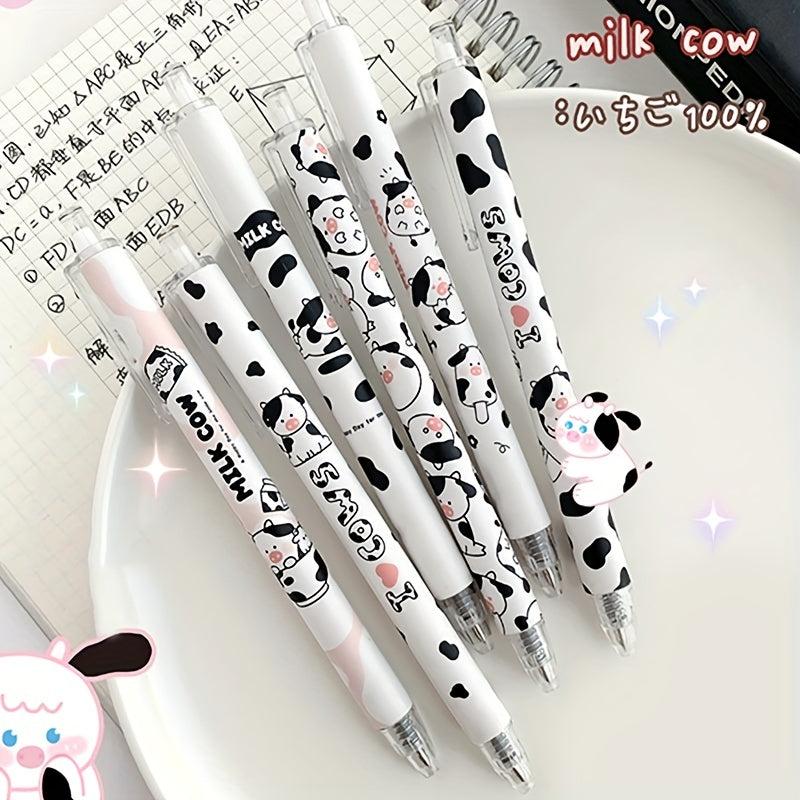 6pcs 0.5mm Milk Cow Gel Pen Set