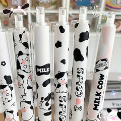 6pcs 0.5mm Milk Cow Gel Pen Set