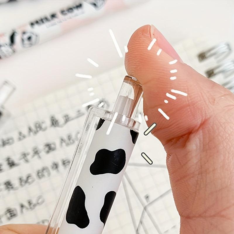 6pcs 0.5mm Milk Cow Gel Pen Set