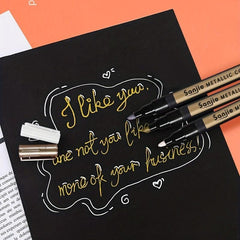Metallic Marker Pens Set for Rock Painting Scrapbooking DIY Album