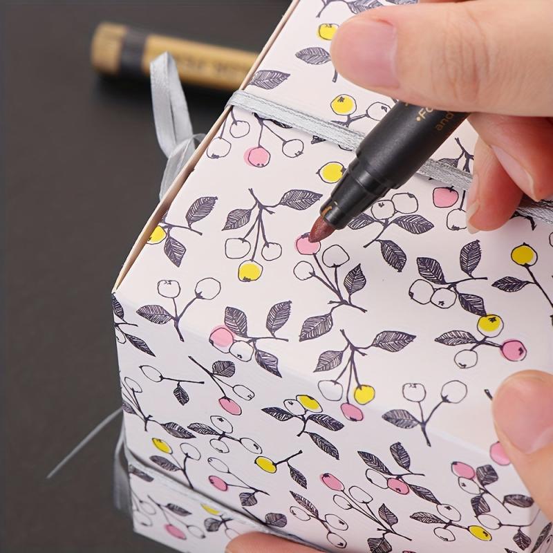 Metallic Marker Pens Set for Rock Painting Scrapbooking DIY Album