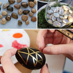 Metallic Marker Pens Set for Rock Painting Scrapbooking DIY Album