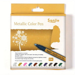 Metallic Marker Pens Set for Rock Painting Scrapbooking DIY Album