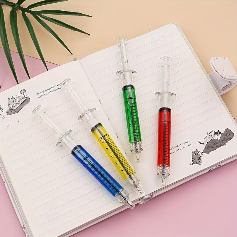 4pcs Syringe Ballpoint Pens for Students