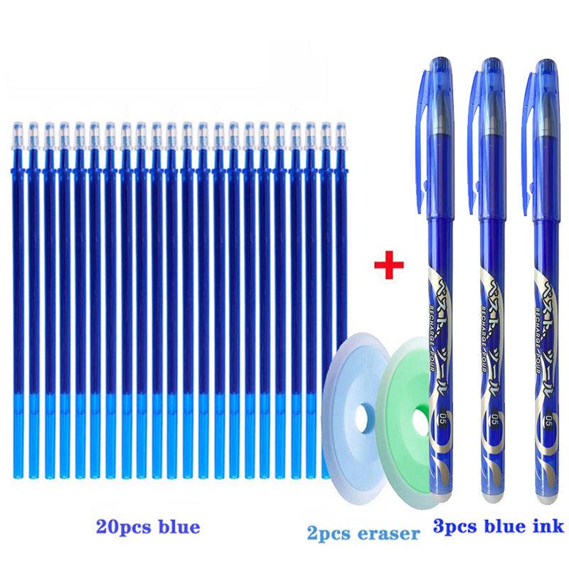 25 Piece Red Ink Erasable Gel Pen Filling Stick Set - Office School Stationery