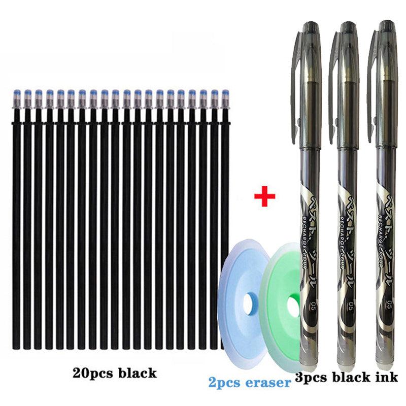 25 Piece Red Ink Erasable Gel Pen Filling Stick Set - Office School Stationery