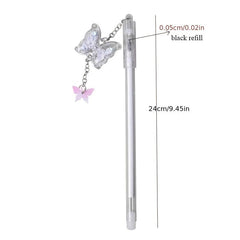 4pcs Butterfly Pendant Gel Pens Small Fresh Student Exam Signature Pen