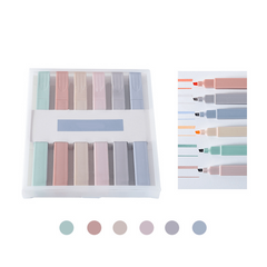 12 PCS Morandi Stroke Fluorescent Marker Set