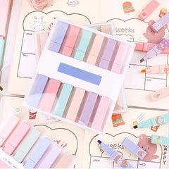 12 PCS Morandi Stroke Fluorescent Marker Set
