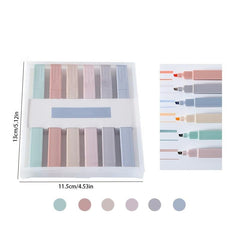 12 PCS Morandi Stroke Fluorescent Marker Set