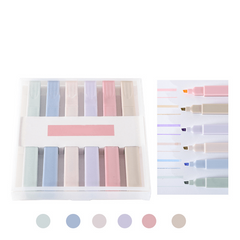 12 PCS Morandi Stroke Fluorescent Marker Set