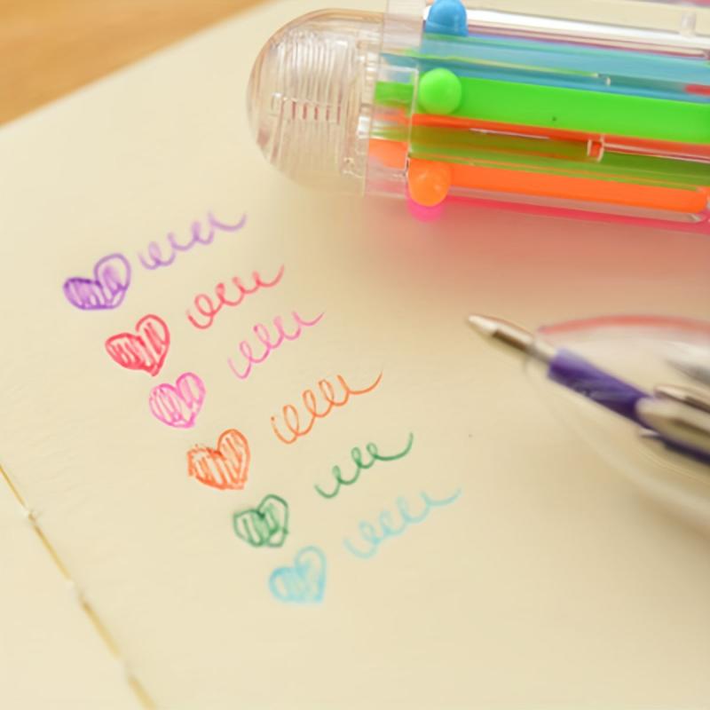 Plastic Push Pen Gift Pen 6 Ballpoint Pen Error Correction Artifact