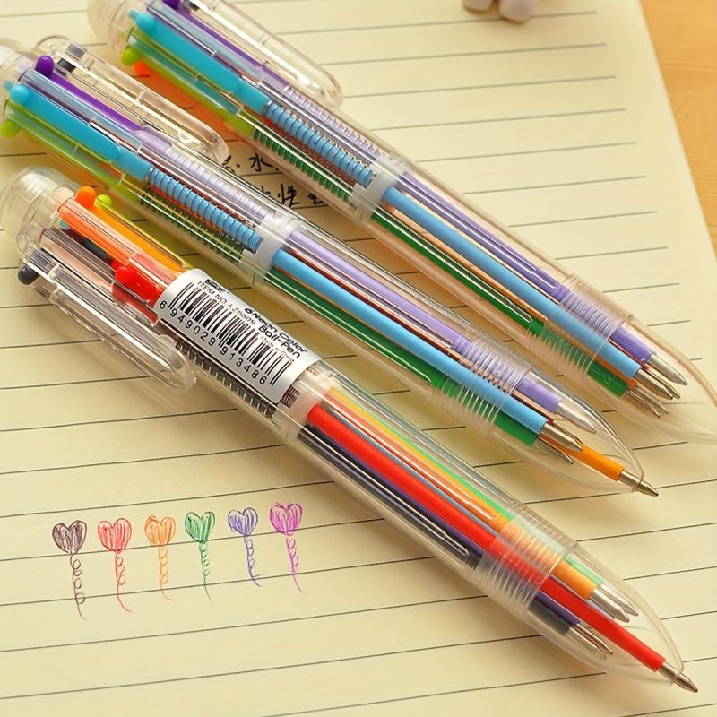 Plastic Push Pen Gift Pen 6 Ballpoint Pen Error Correction Artifact