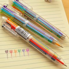 Plastic Push Pen Gift Pen 6 Ballpoint Pen Error Correction Artifact