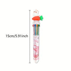 10 Colorful 0.5mm Retractable Ballpoint Pens for Cartooning
