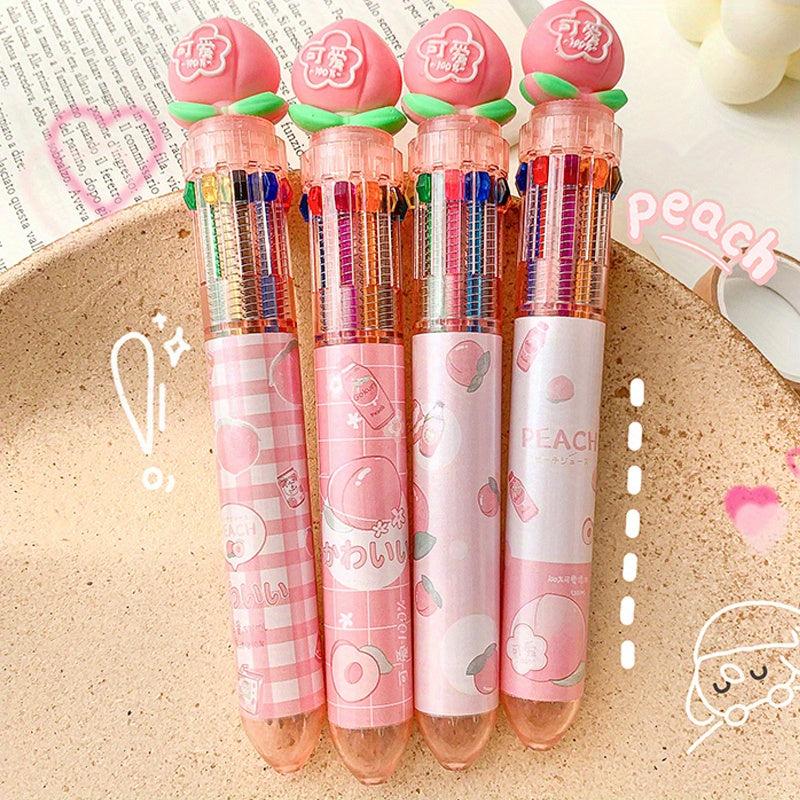 10 Colorful 0.5mm Retractable Ballpoint Pens for Cartooning