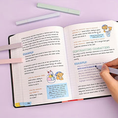 One Bag 6 Morandi Highlighter Bag Soft Head Hand Account Marker Pen Student
