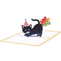 3D Pop up Rainbow Kitten Birthday Card - Perfect for Birthdays