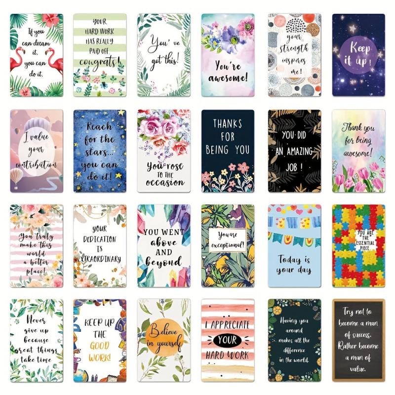 72PCS Women's Inspirational Quote Cards Encouragement Positive Affirmations