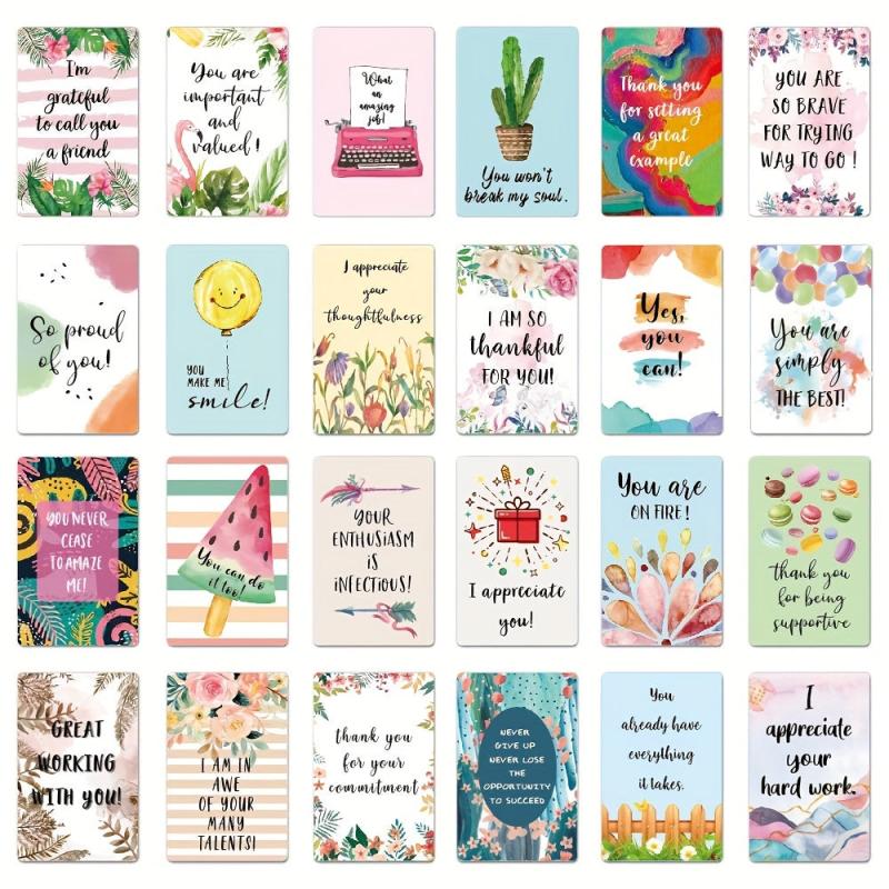 72PCS Women's Inspirational Quote Cards Encouragement Positive Affirmations