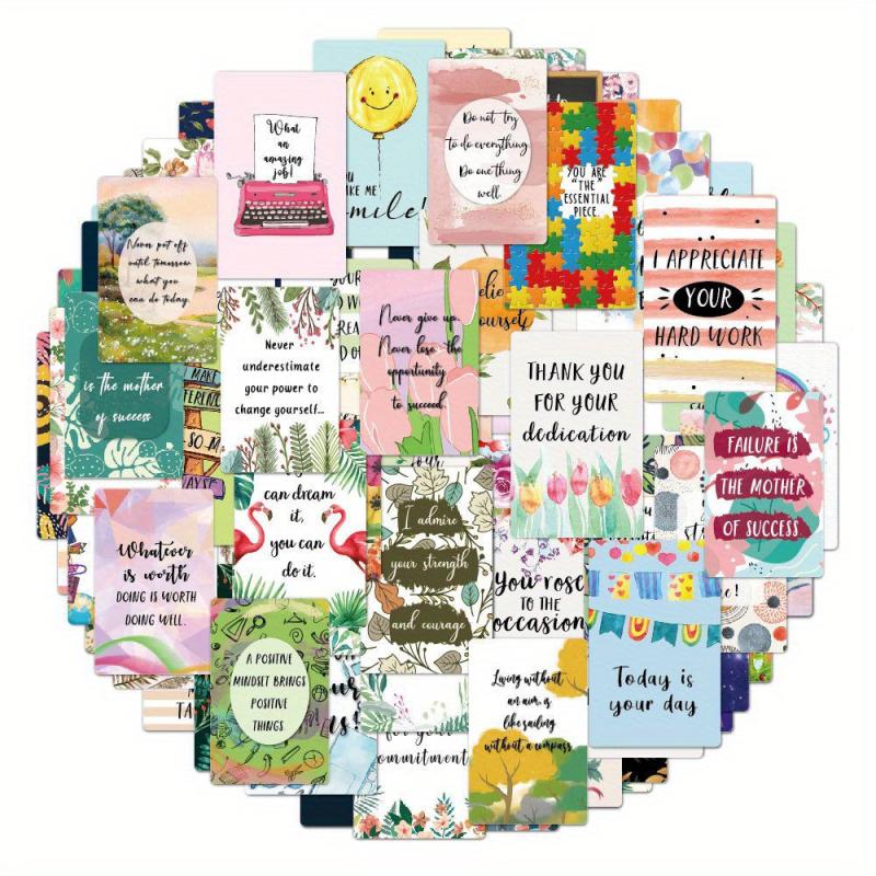 72PCS Women's Inspirational Quote Cards Encouragement Positive Affirmations