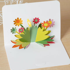 3D Folding Greeting Card Birthday Thank You Message Card