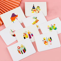 3D Folding Greeting Card Birthday Thank You Message Card
