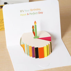 3D Folding Greeting Card Birthday Thank You Message Card