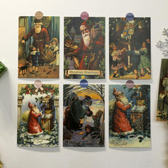 30pcs Christmas Postcards Wall Decoration Cards Christmas Photos Background