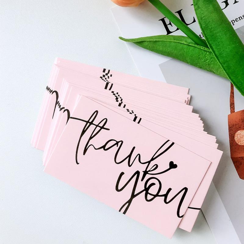 50 Thank You Cards for Business Shower Birthday Party Wedding Thanksgiving