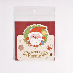 10pcs Christmas Hot Stamping Greeting Card Giftgiving Thanksgiving Greeting