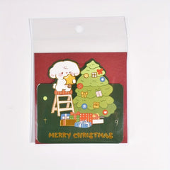 10pcs Christmas Hot Stamping Greeting Card Giftgiving Thanksgiving Greeting